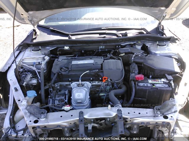 1HGCR2F37EA262858 - 2014 HONDA ACCORD LX SILVER photo 10