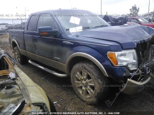 1FTFX1CTXBFA82983 - 2011 FORD F150 SUPER CAB BLUE photo 1