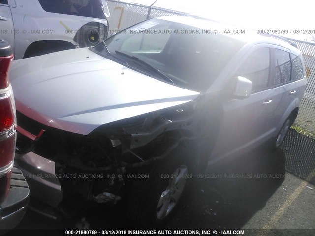 3D4PG5FV0AT121810 - 2010 DODGE JOURNEY SXT SILVER photo 2