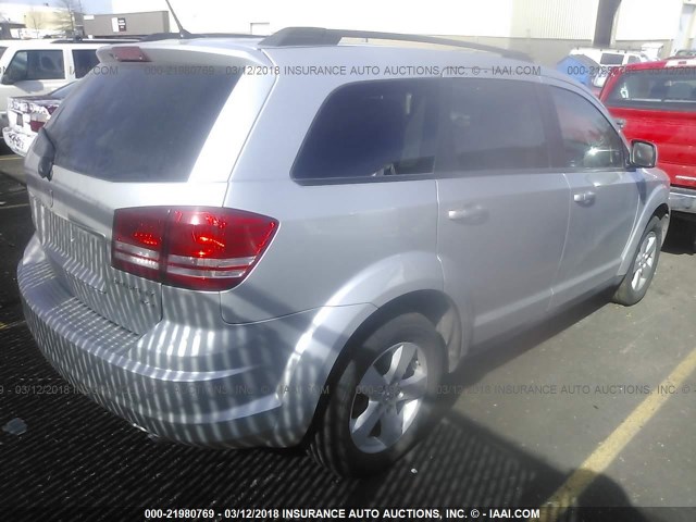 3D4PG5FV0AT121810 - 2010 DODGE JOURNEY SXT SILVER photo 4