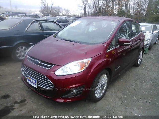 1FADP5BUXDL540637 - 2013 FORD C-MAX SEL RED photo 2