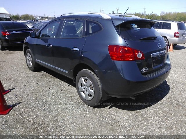JN8AS5MT1FW654905 - 2015 NISSAN ROGUE SELECT S BLUE photo 3