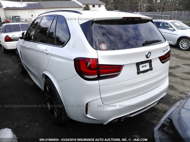 5YMKT6C5XJ0Y83494 - 2018 BMW X5 M WHITE photo 3