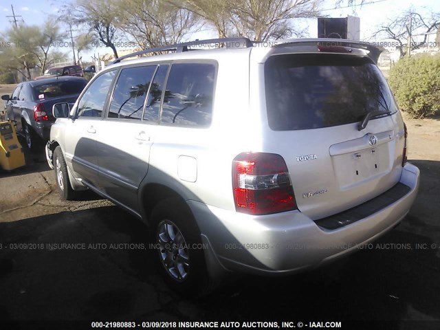 JTEEP21A970195140 - 2007 TOYOTA HIGHLANDER SPORT/LIMITED SILVER photo 3