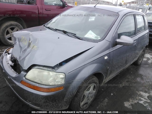 KL1TD66697B737249 - 2007 CHEVROLET AVEO LS GRAY photo 2