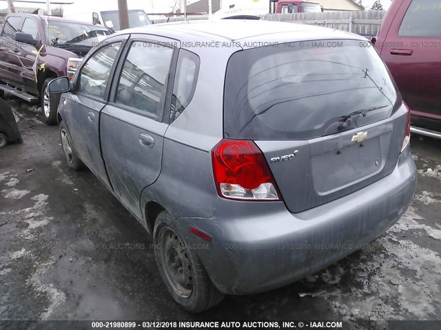 KL1TD66697B737249 - 2007 CHEVROLET AVEO LS GRAY photo 3
