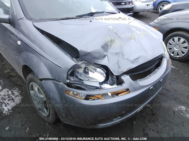 KL1TD66697B737249 - 2007 CHEVROLET AVEO LS GRAY photo 6