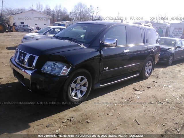 5N1AA08A56N727916 - 2006 NISSAN ARMADA SE/LE BLACK photo 2