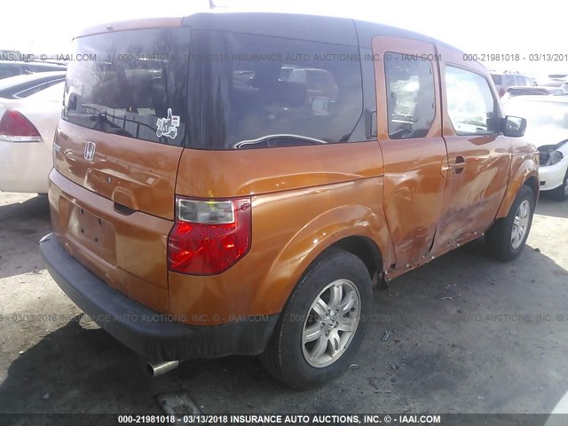 5J6YH28726L019854 - 2006 HONDA ELEMENT EX ORANGE photo 4