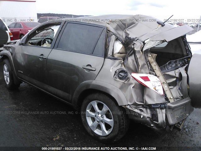 2T3DK4DV9BW064433 - 2011 TOYOTA RAV4 LIMITED GRAY photo 3