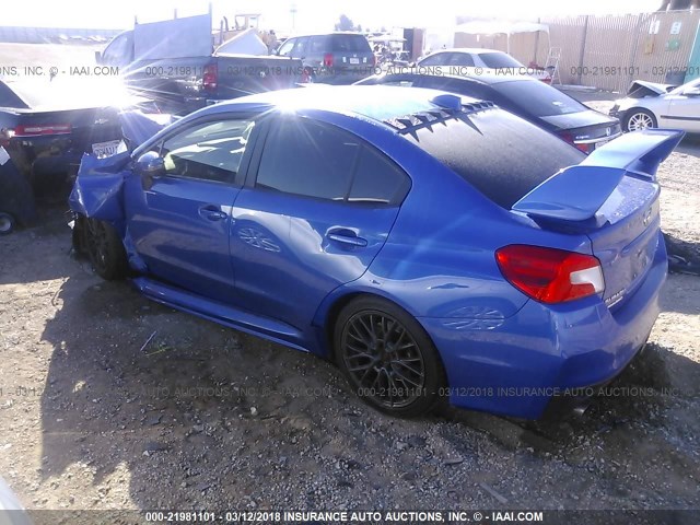 JF1VA2M60G9828915 - 2016 SUBARU WRX STI BLUE photo 3