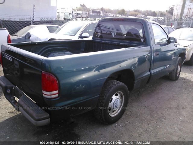 1B7FL26P1VS251977 - 1997 DODGE DAKOTA GREEN photo 4