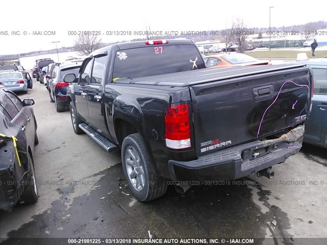 3GTP2XE25BG245046 - 2011 GMC SIERRA K1500 DENALI BLACK photo 3