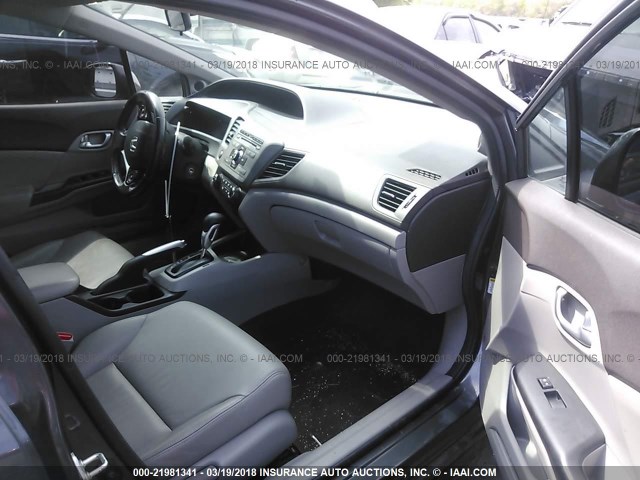 2HGFB2F93CH579931 - 2012 HONDA CIVIC EXL GRAY photo 5