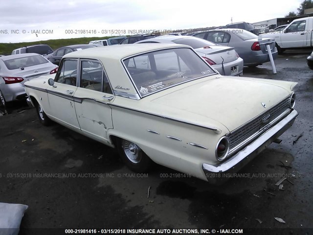 2R42L155214 - 1962 FORD FAIRLANE YELLOW photo 3