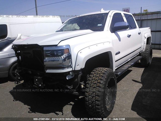 3GCUKTEC4GG228072 - 2016 CHEVROLET SILVERADO K1500 HIGH COUNTRY WHITE photo 2