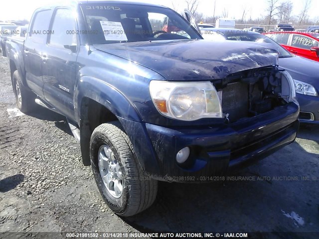 5TELU42N18Z472334 - 2008 TOYOTA TACOMA DOUBLE CAB მუქი ლურჯი ფოტო 1