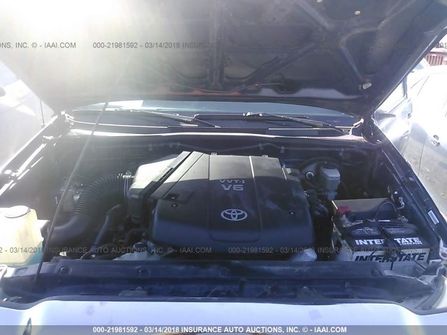 5TELU42N18Z472334 - 2008 TOYOTA TACOMA DOUBLE CAB მუქი ლურჯი ფოტო 10