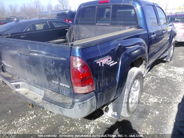 5TELU42N18Z472334 - 2008 TOYOTA TACOMA DOUBLE CAB Dark Blue photo 4