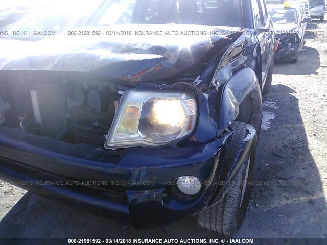 5TELU42N18Z472334 - 2008 TOYOTA TACOMA DOUBLE CAB მუქი ლურჯი ფოტო 6
