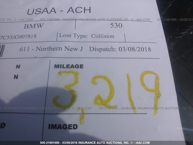 WBAJA7C55JG907818 - 2018 BMW 530 XI BLACK photo 7