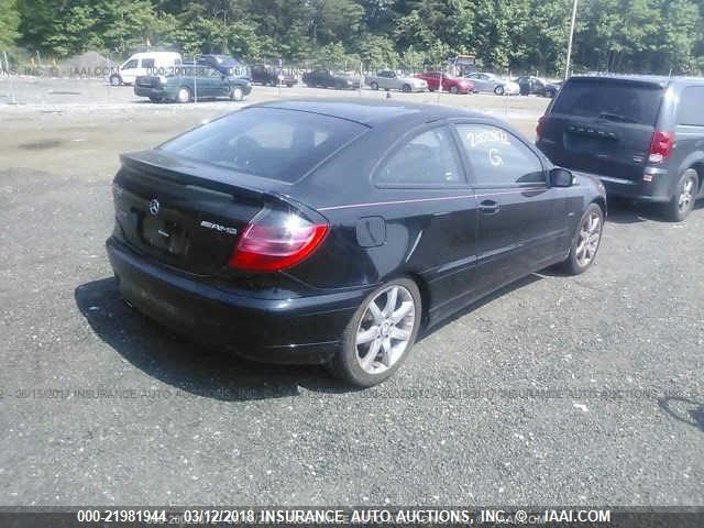 WDBRN40J43A470697 - 2003 MERCEDES-BENZ C 230K SPORT COUPE BLACK photo 4