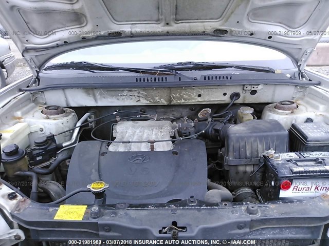 KM8SC83D71U110871 - 2001 HYUNDAI SANTA FE GLS/LX SILVER photo 10