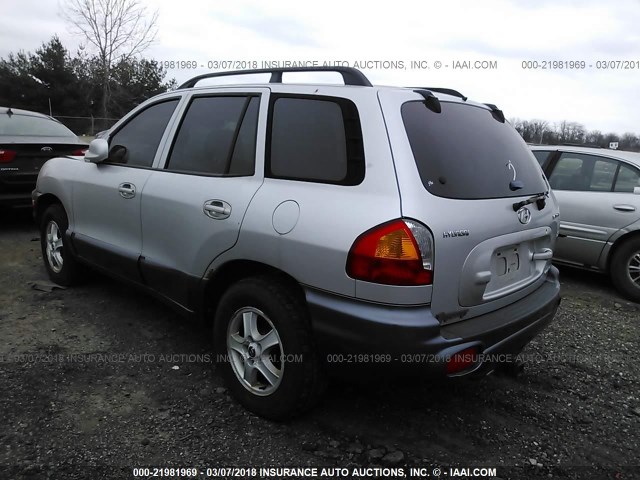 KM8SC83D71U110871 - 2001 HYUNDAI SANTA FE GLS/LX SILVER photo 3