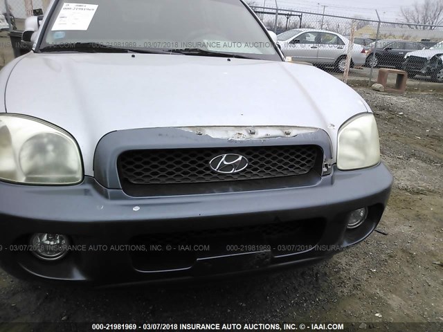 KM8SC83D71U110871 - 2001 HYUNDAI SANTA FE GLS/LX SILVER photo 6