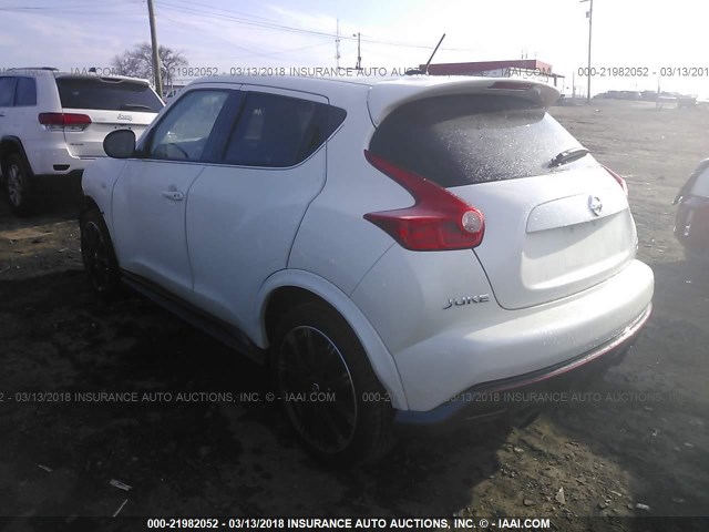 JN8DF5MR6ET100507 - 2014 NISSAN JUKE NISMO RS WHITE photo 3