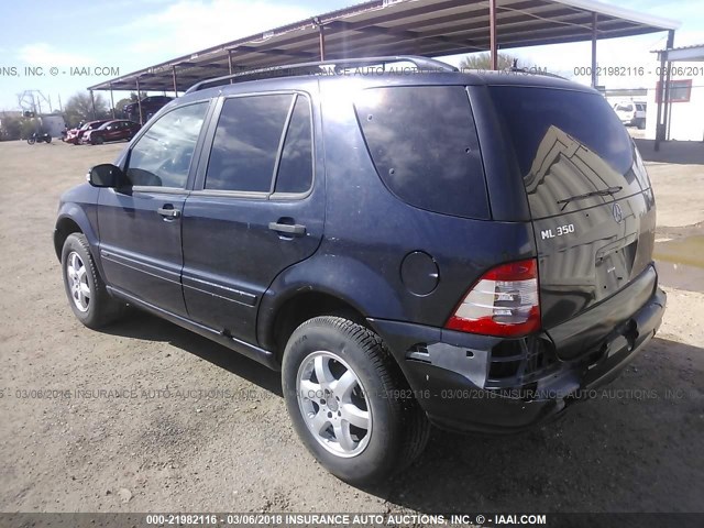 4JGAB57E33A447610 - 2003 MERCEDES-BENZ ML 350 Dark Blue photo 3