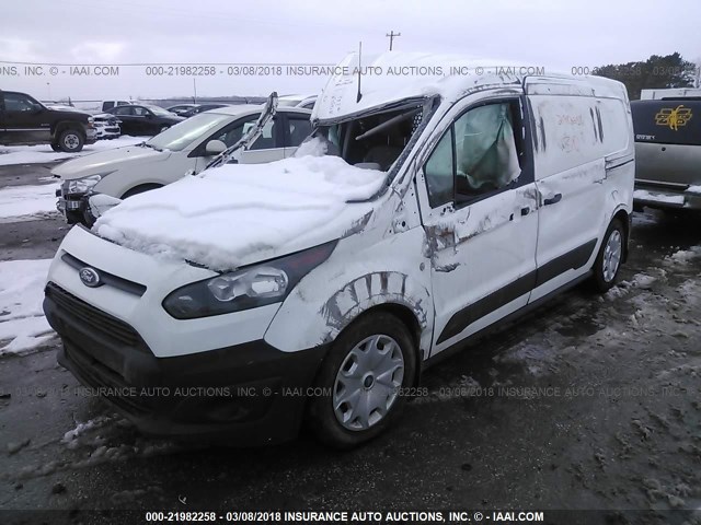 NM0LS7EX2F1196612 - 2015 FORD TRANSIT CONNECT XL WHITE photo 2