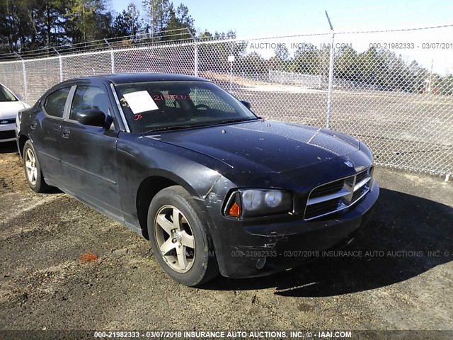 2B3KA33G18H100858 - 2008 DODGE CHARGER SXT BLACK photo 1