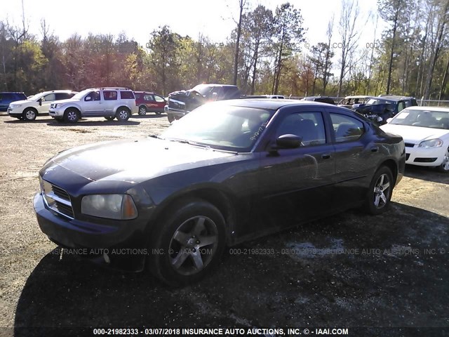 2B3KA33G18H100858 - 2008 DODGE CHARGER SXT BLACK photo 2