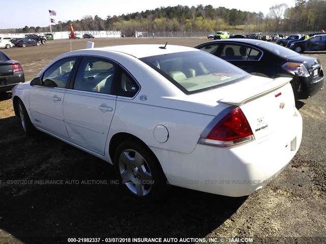 2G1WD58C589130215 - 2008 CHEVROLET IMPALA SUPER SPORT WHITE photo 3