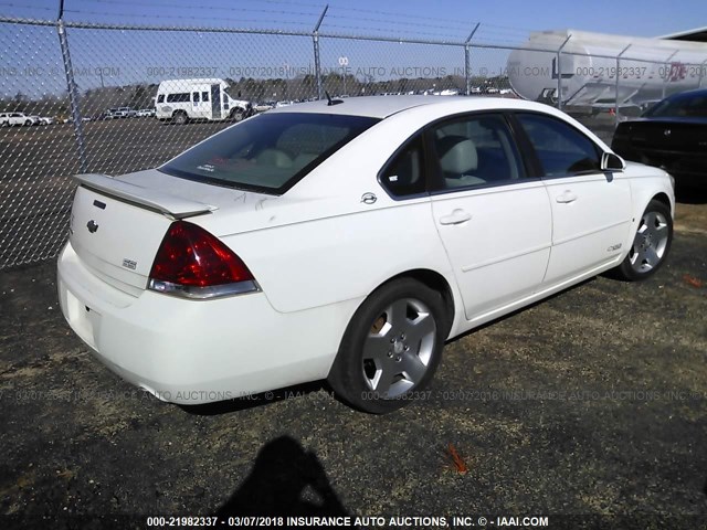 2G1WD58C589130215 - 2008 CHEVROLET IMPALA SUPER SPORT WHITE photo 4