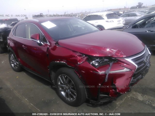 JTJYARBZ7G2040751 - 2016 LEXUS NX 200T/BASE/F SPORT RED photo 1