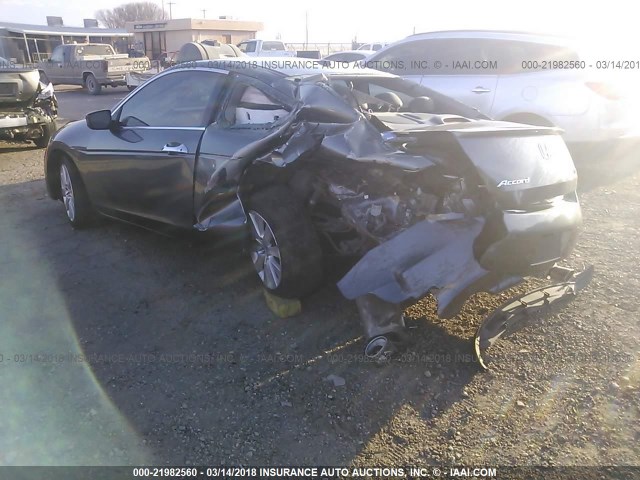 1HGCS22889A012315 - 2009 HONDA ACCORD EXL GRAY photo 3