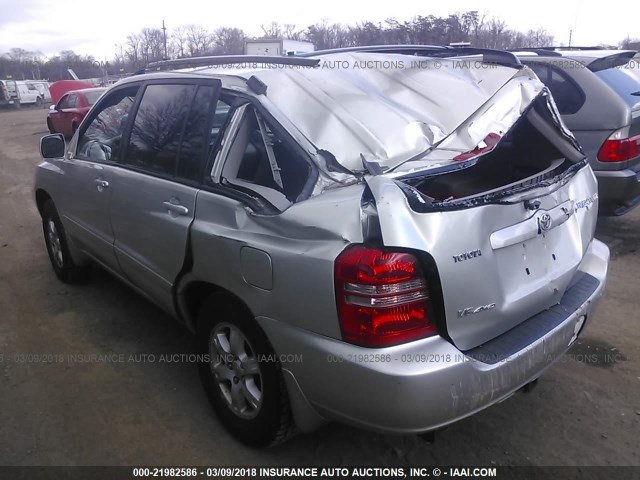 JTEHF21AX30112972 - 2003 TOYOTA HIGHLANDER LIMITED SILVER photo 3