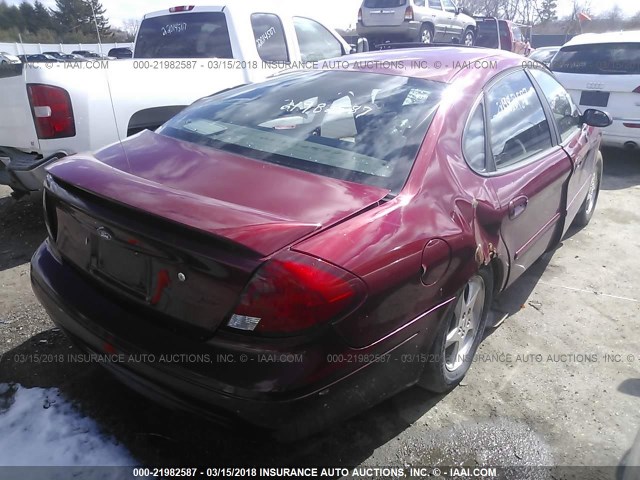 1FAFP55S52G245485 - 2002 FORD TAURUS SES RED photo 4