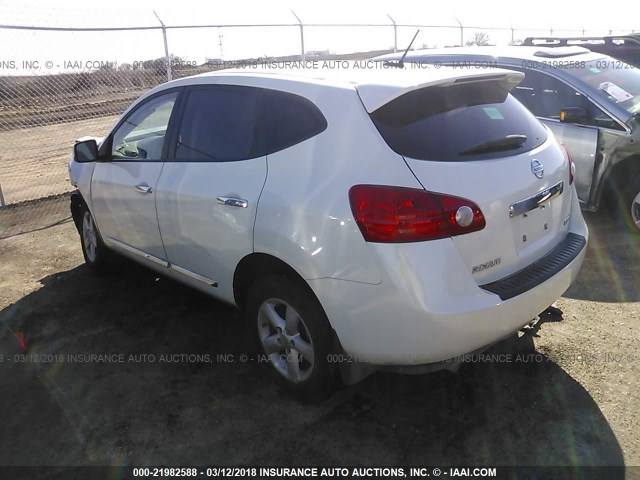 JN8AS5MT0DW536888 - 2013 NISSAN ROGUE S/SV WHITE photo 3