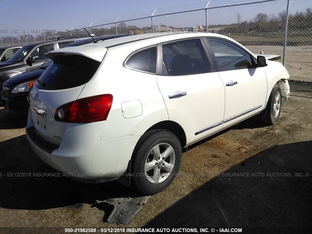 JN8AS5MT0DW536888 - 2013 NISSAN ROGUE S/SV WHITE photo 4