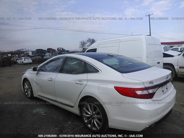 KMHFH4JG2FA446543 - 2015 HYUNDAI AZERA LIMITED WHITE photo 3