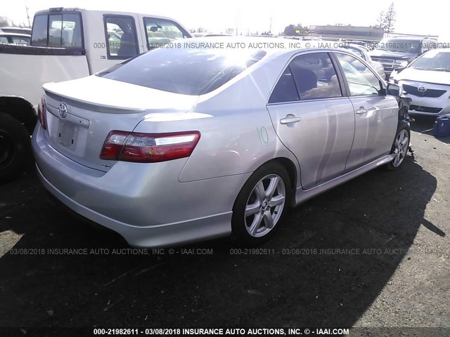 4T1BE46K87U095352 - 2007 TOYOTA CAMRY NEW GENERAT CE/LE/XLE/SE SILVER photo 4