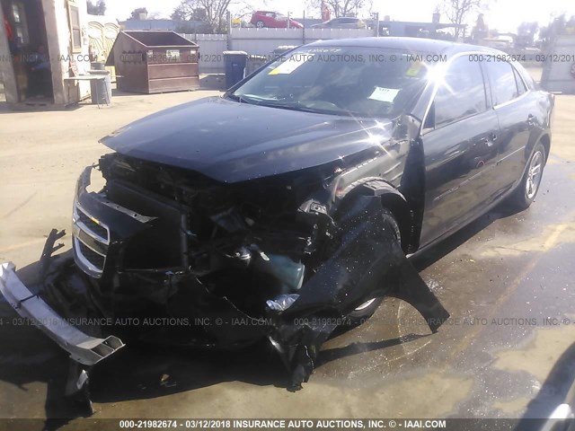 1G11B5SA2DF132920 - 2013 CHEVROLET MALIBU LS შავი ფოტო 2
