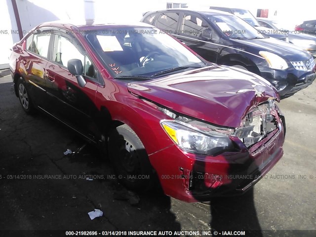 JF1GJAA6XEG013816 - 2014 SUBARU IMPREZA BURGUNDY photo 1