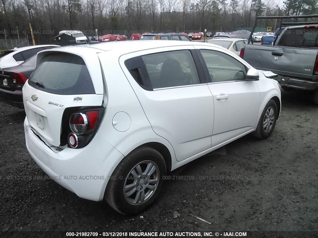 1G1JC6SH8E4119845 - 2014 CHEVROLET SONIC LT WHITE photo 4