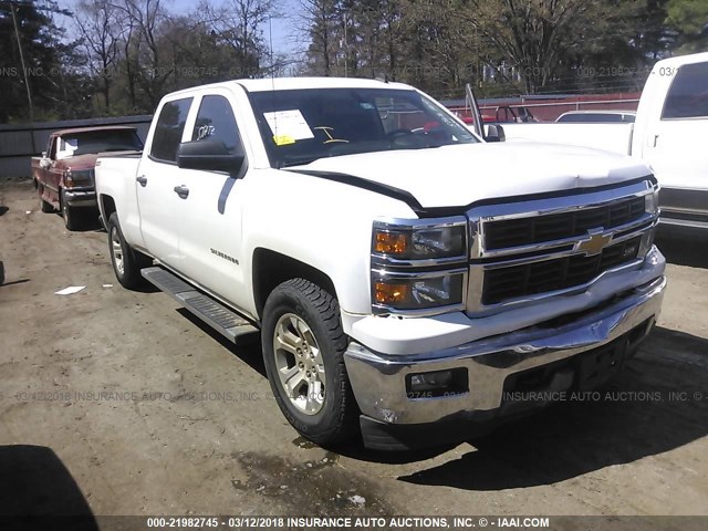 3GCUKREC7EG101459 - 2014 CHEVROLET SILVERADO K1500 LT WHITE photo 1