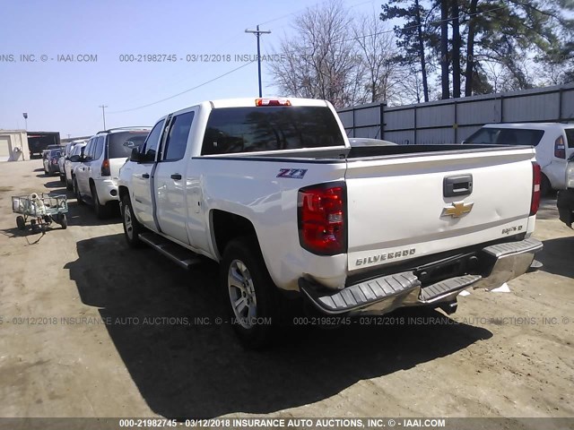 3GCUKREC7EG101459 - 2014 CHEVROLET SILVERADO K1500 LT WHITE photo 3