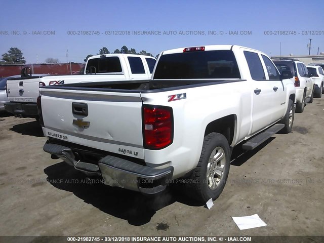 3GCUKREC7EG101459 - 2014 CHEVROLET SILVERADO K1500 LT WHITE photo 4